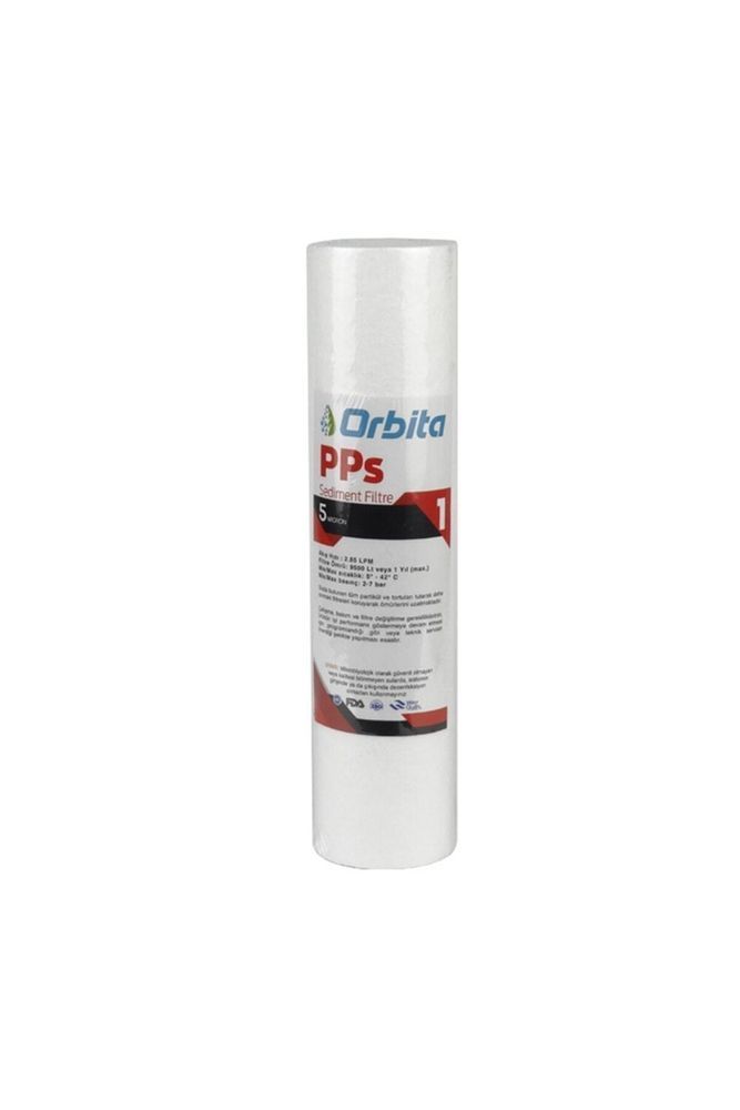 Orbita 10'' 5 Mikron Sediment Spun Pp Filtre