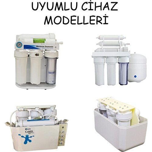 Orbita 10'' 5 Mikron Cto Gac Üçlü Açık Kasa Arıtma Cihazı Filtre Seti anahtarlı