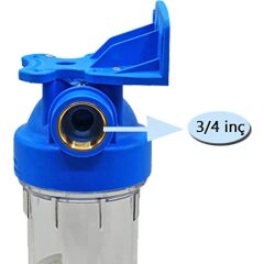 Atlas 10 Inç Dp Üçlü Trıo Housıng 3/4'' Dolu Filtre Kabı - 5 Mikron, CTO ve Reçineli