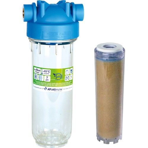 Atlas 10 Inç Dp Mono Housıng 3/4'' Dolu Filtre Kabı-Reçineli