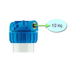 Orbita 10'' Tekli Boş Filtre Kabı Bağlantı Çapı Seçenekli- 1/2''