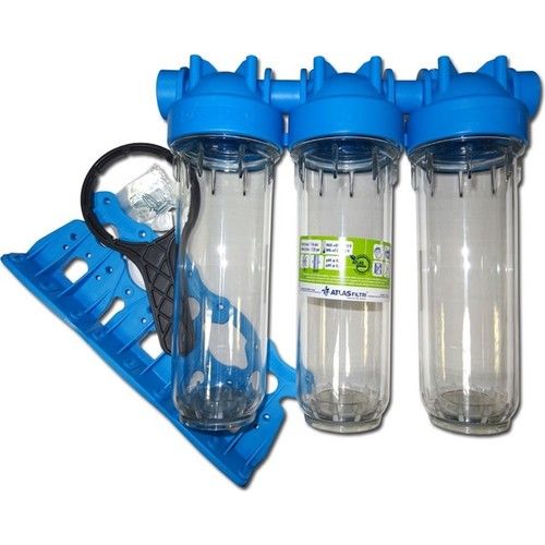 Atlas Filtri Atlas 10'' Dp Housıng Trıo 1'' Üçlü Filtre Kabı Boş