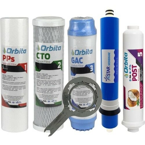 Orbita 10'' 5'Li Filtre Seti - 5 Mikron, Cto, Gac, Star Membran, Post Karbon, Anahtar