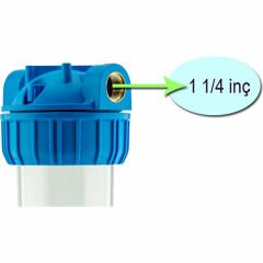 Orbita 20'' İnç Tekli Boş Su Arıtma Filtre Kabı Bağlantı Çapı Seçenekli - 1 1/4 ''